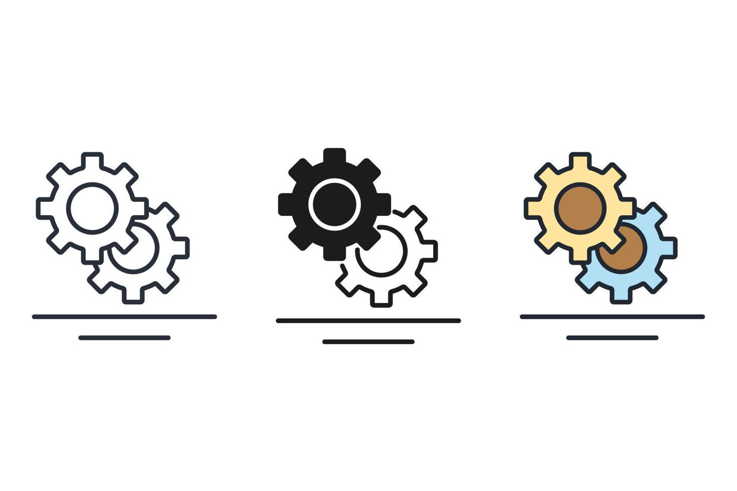 iconos de rendimiento símbolo elementos vectoriales para web infográfico vector