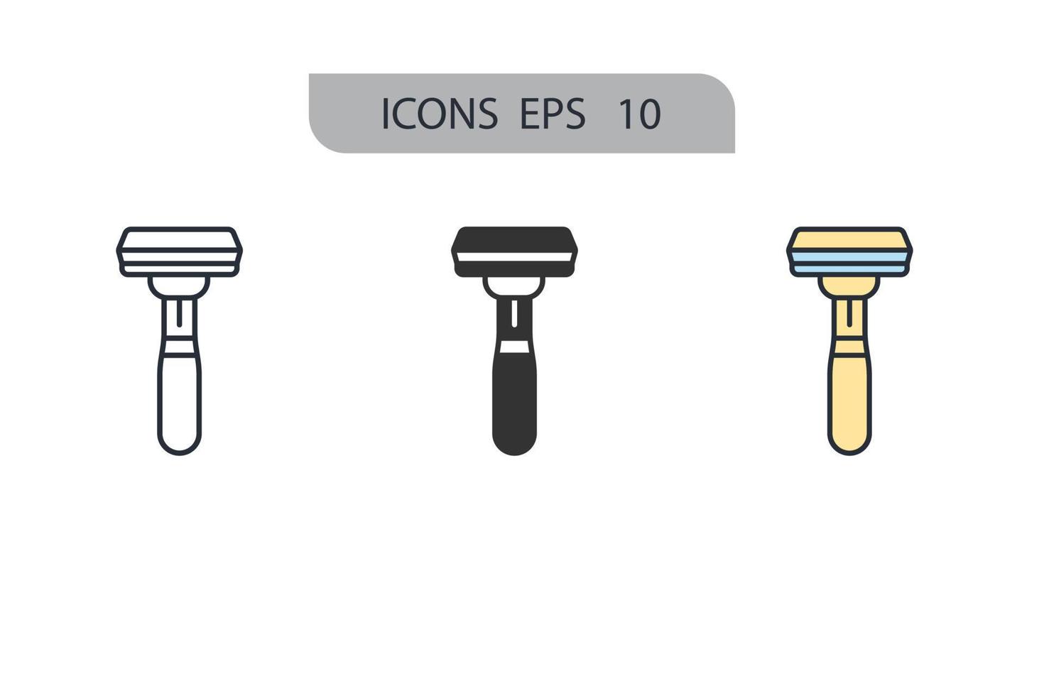 Razor icons  symbol vector elements for infographic web