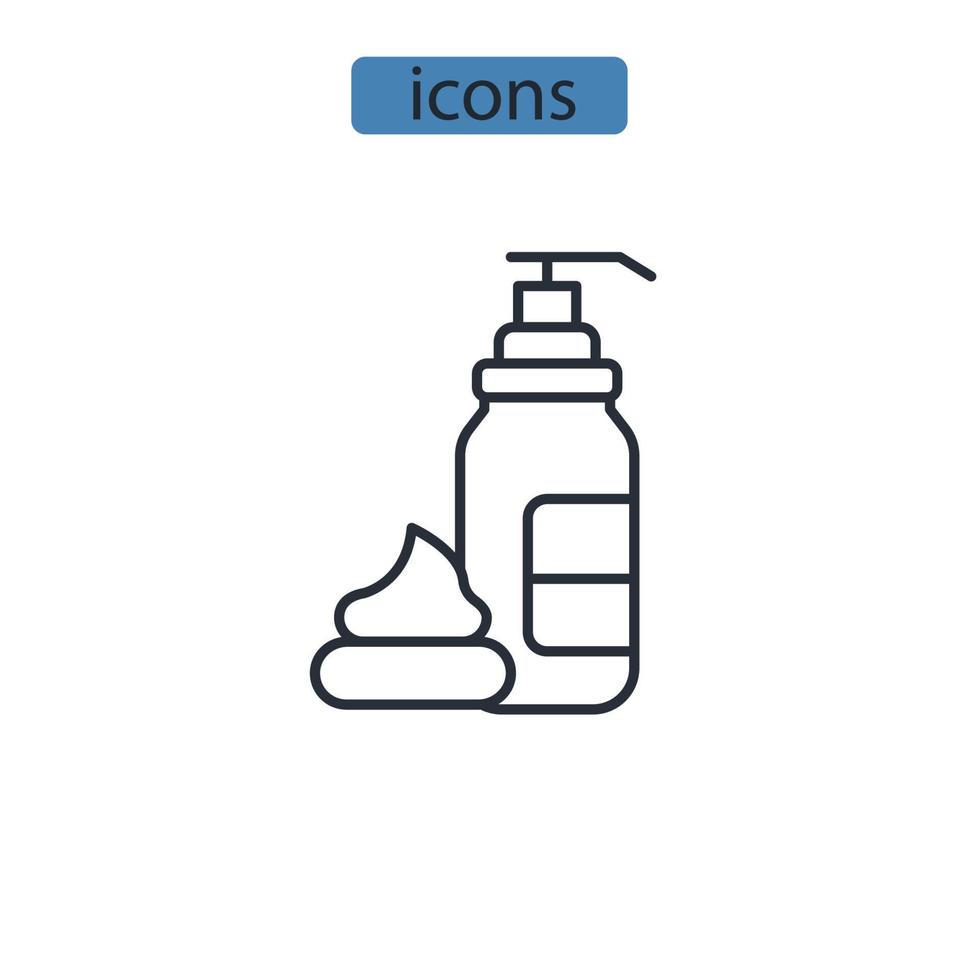 Shaving cream icons  symbol vector elements for infographic web