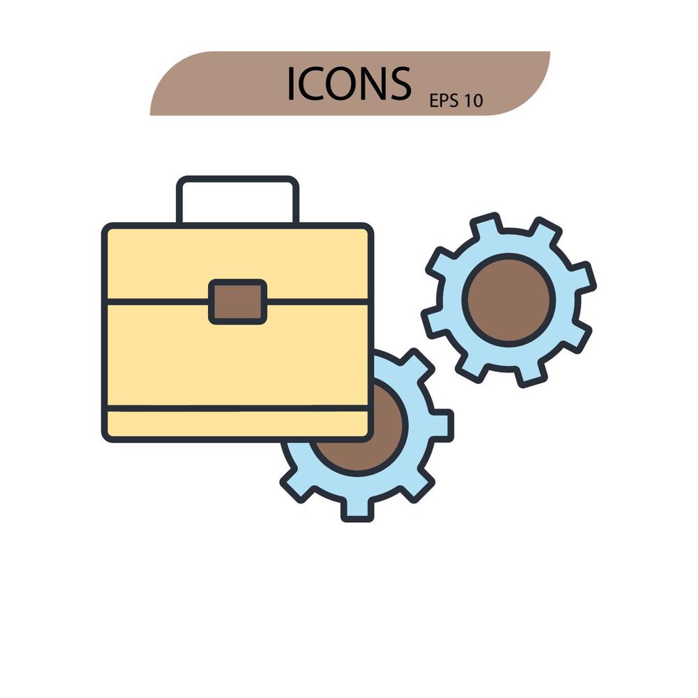 Unemployment icons symbol vector elements for infographic web