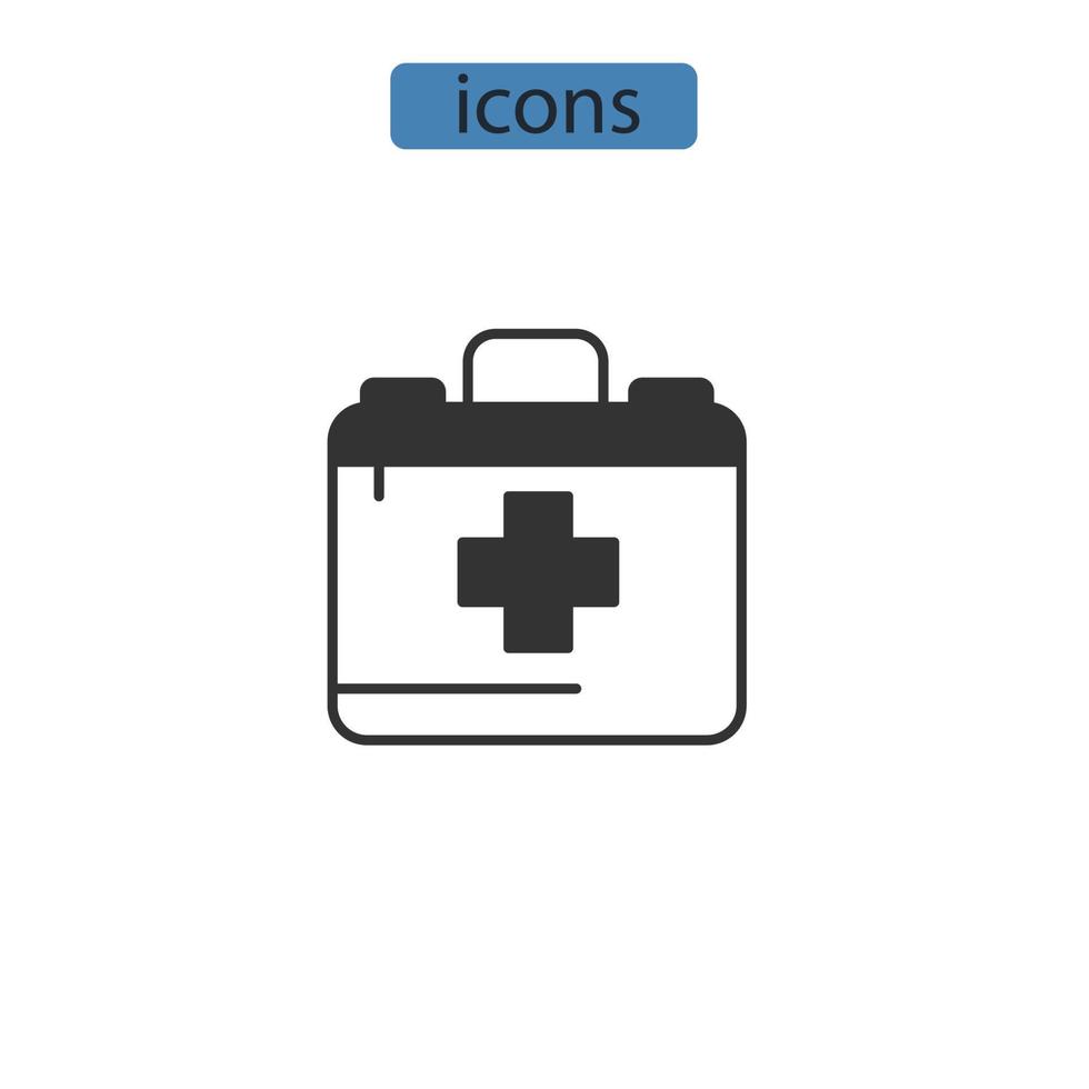 First Aid Box icons  symbol vector elements for infographic web