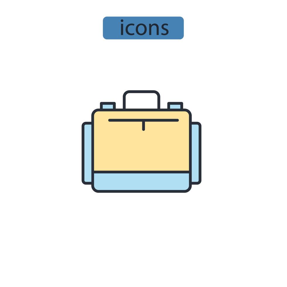 toiletries bag icons  symbol vector elements for infographic web