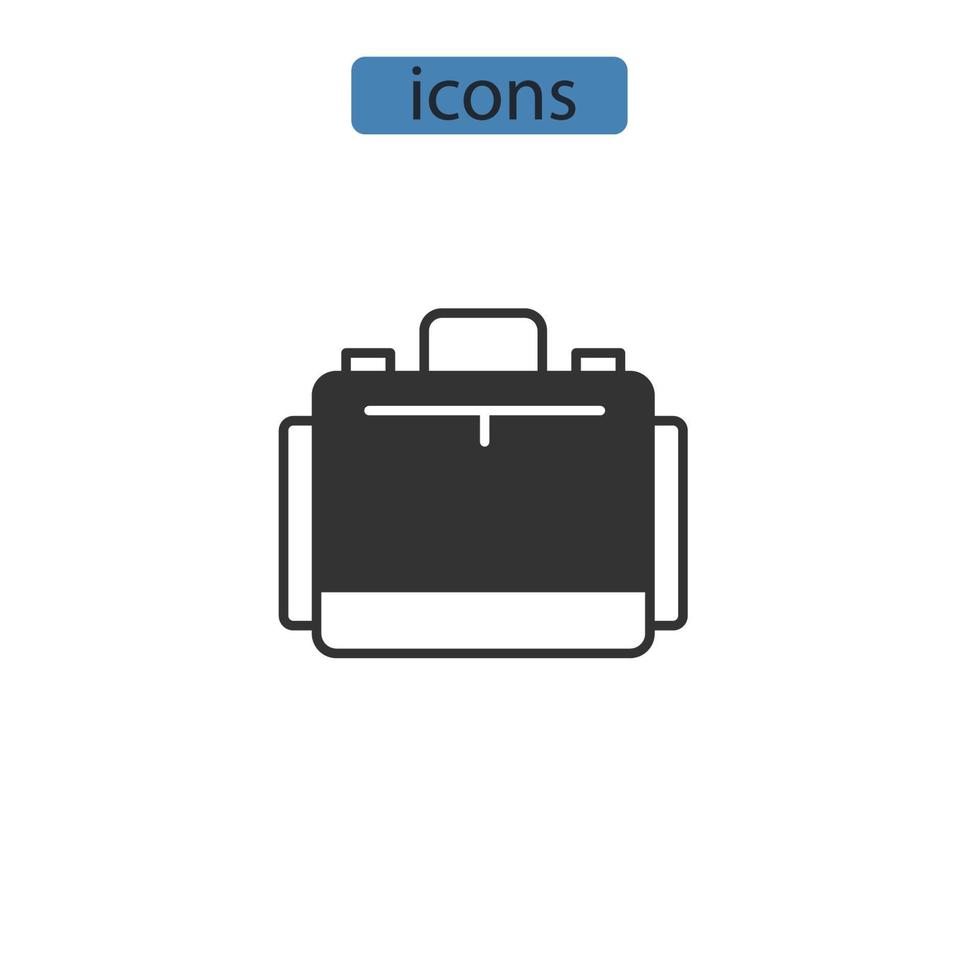 toiletries bag icons  symbol vector elements for infographic web