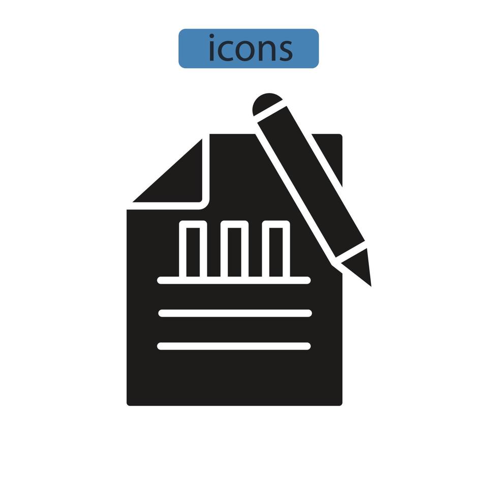 accountant icons symbol vector elements for infographic web