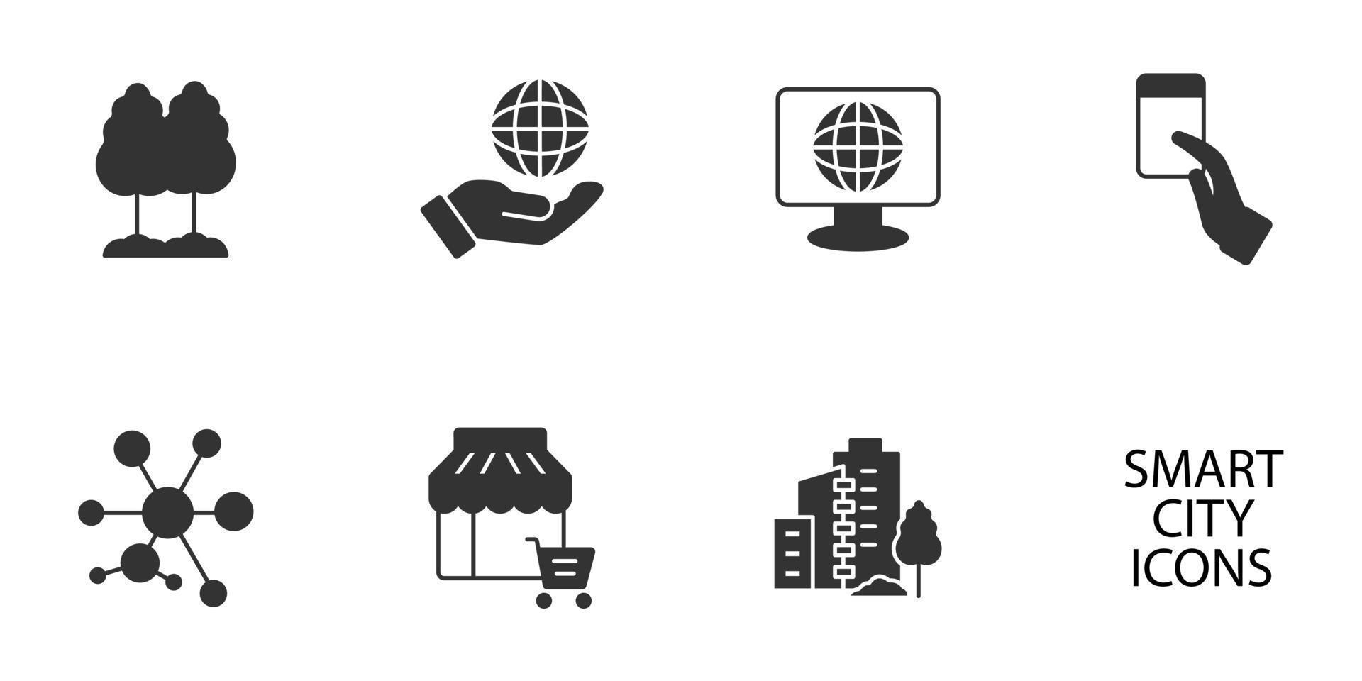 smart city icons set . smart city pack symbol vector elements for infographic web