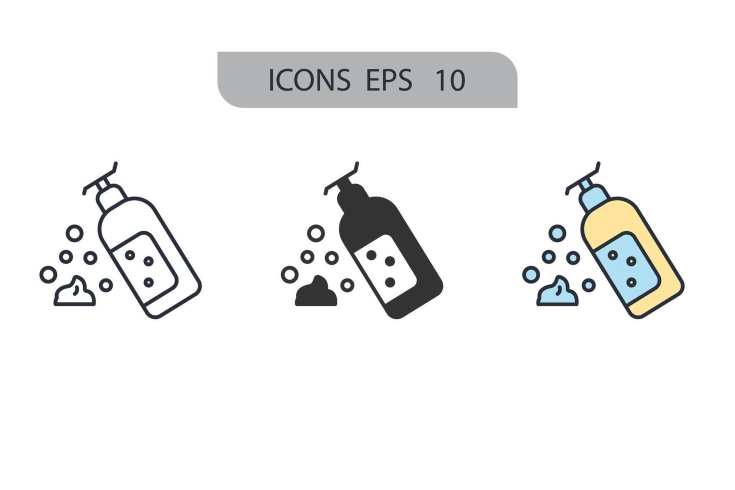 shampoo icons  symbol vector elements for infographic web