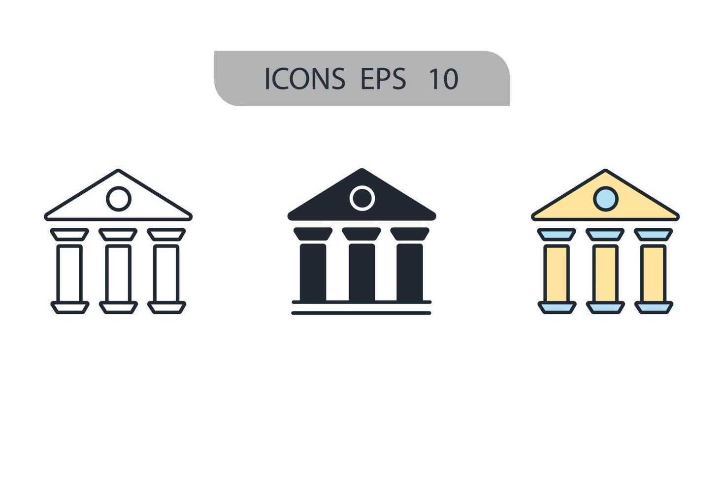 iconos de justicia símbolo elementos vectoriales para web infográfico vector
