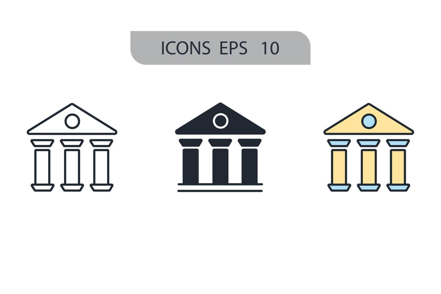 Justice icons symbol vector elements for infographic web