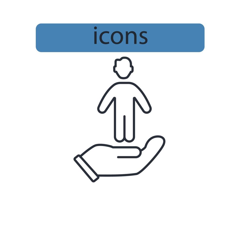 customer icons symbol vector elements for infographic web