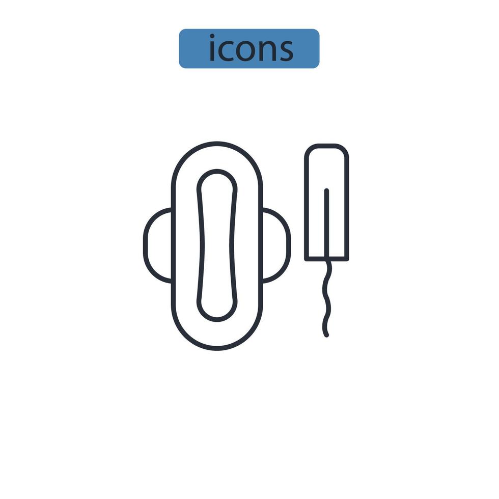 tampons pad icons  symbol vector elements for infographic web