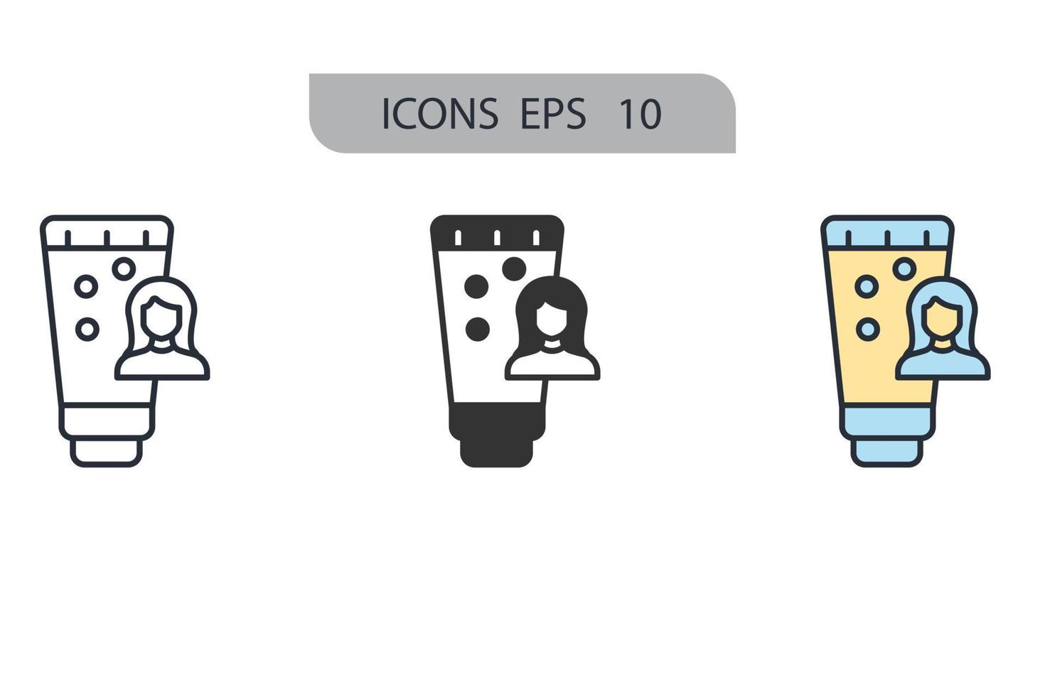 conditioner hair icons  symbol vector elements for infographic web