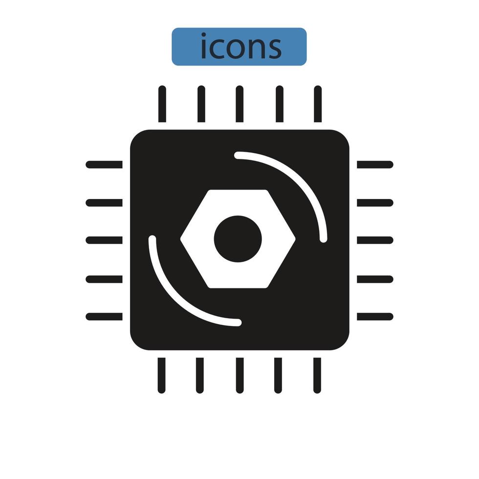 iconos lógicos simbolizan elementos vectoriales para la web infográfica vector