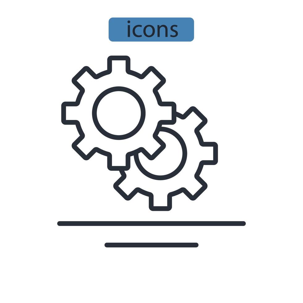 iconos de rendimiento símbolo elementos vectoriales para web infográfico vector