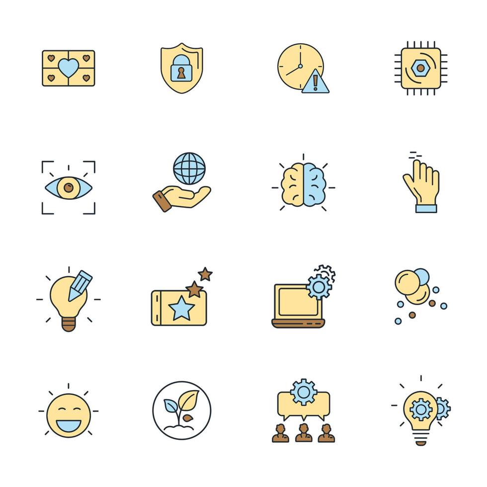core values icons set . core values pack symbol vector elements for infographic web