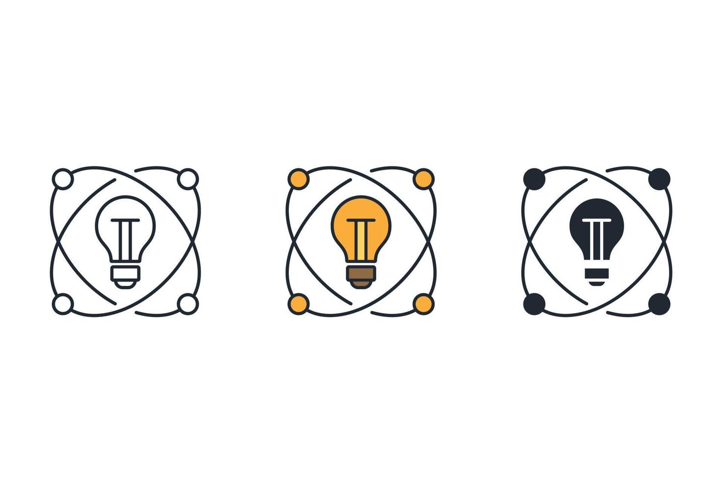 thinking icons symbol vector elements for infographic web