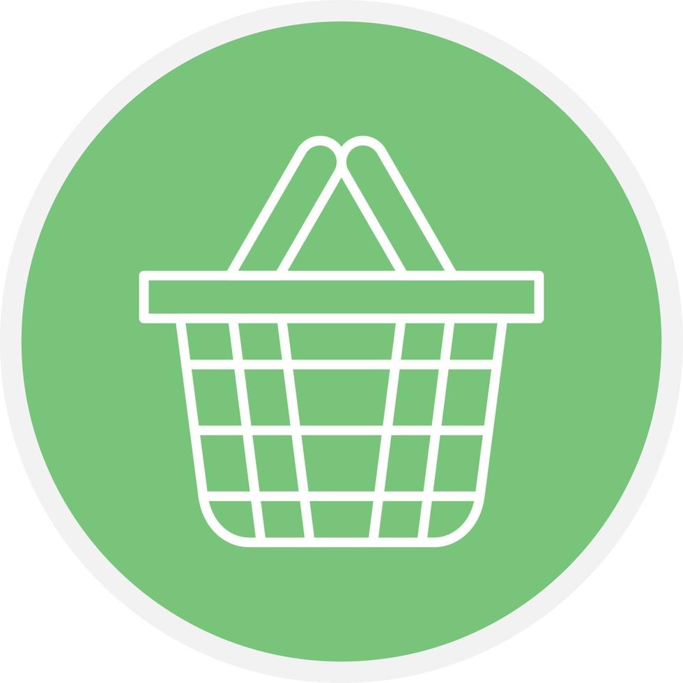 Shopping Basket Line Circle vector