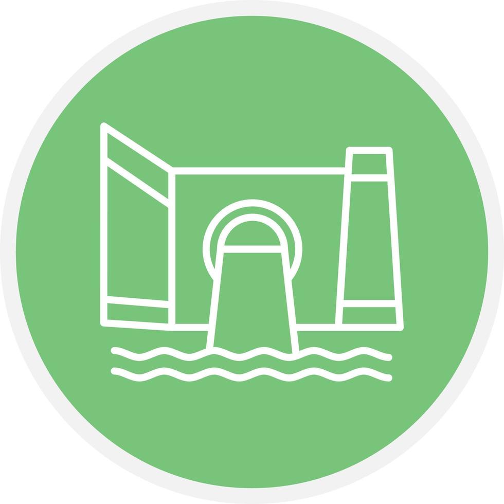Dam Line Circle vector