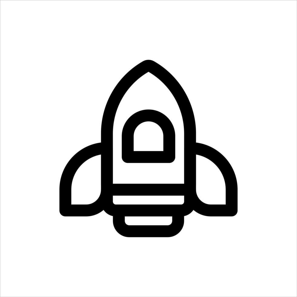 rocket line icon vector