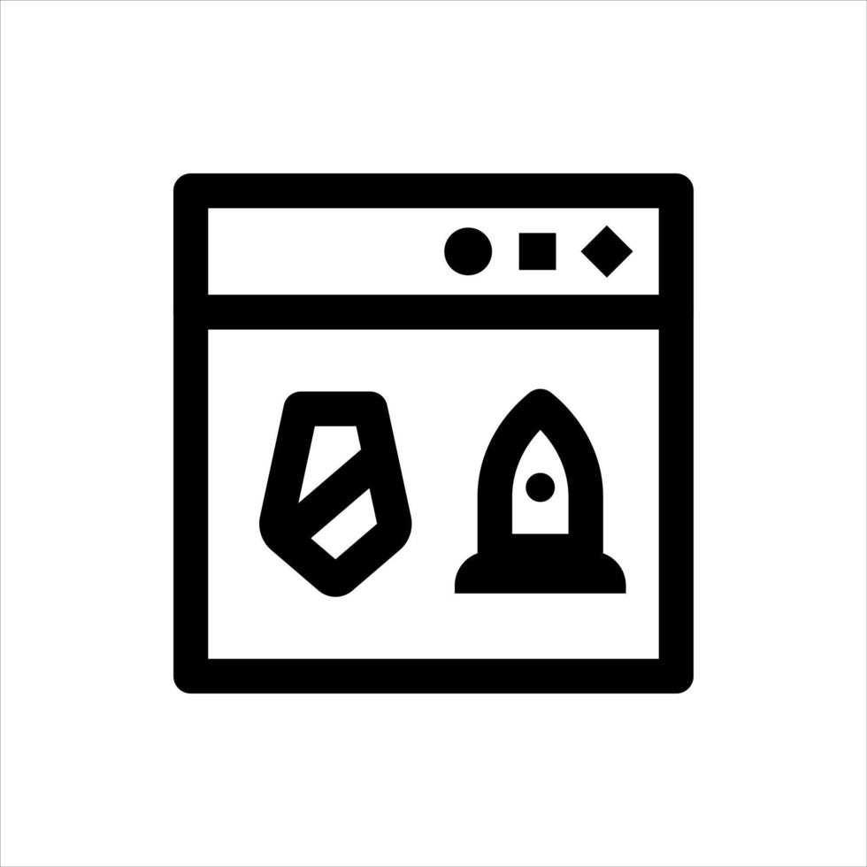 Webpage line icon vector