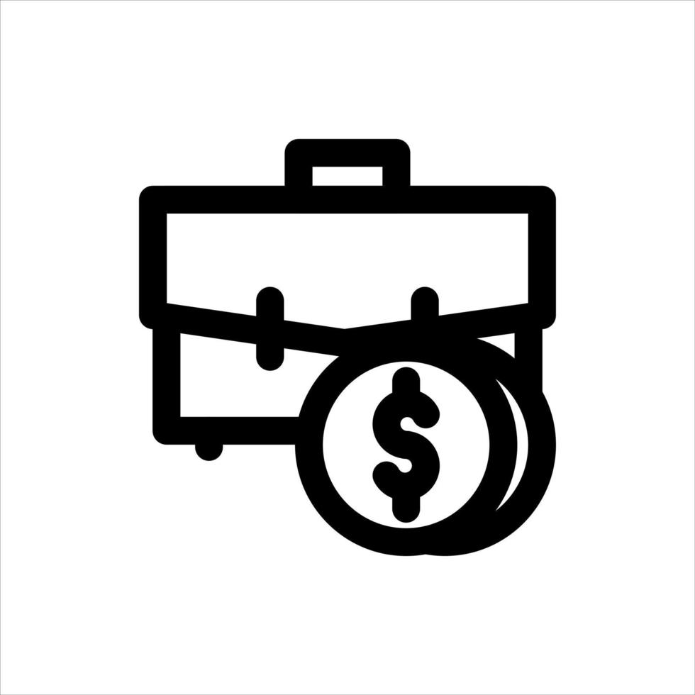 Briefcase line icon vector