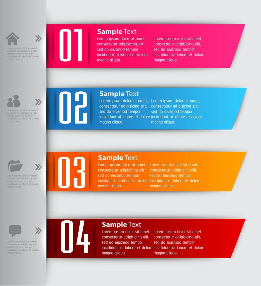 colorida infografía de 4 pasos vector