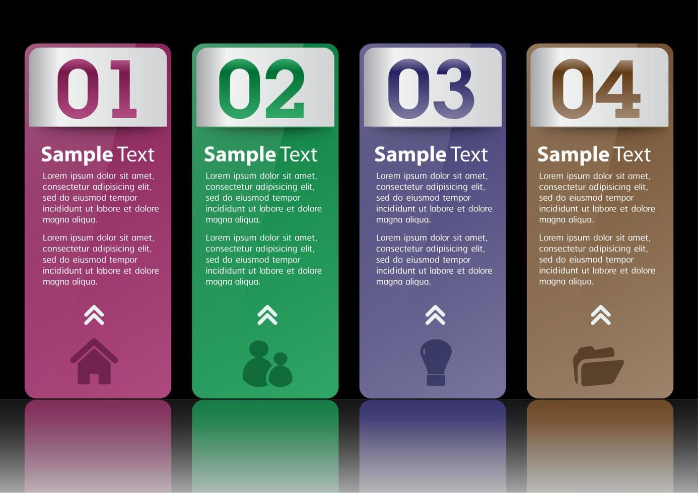Colorful 4-step Infographic vector