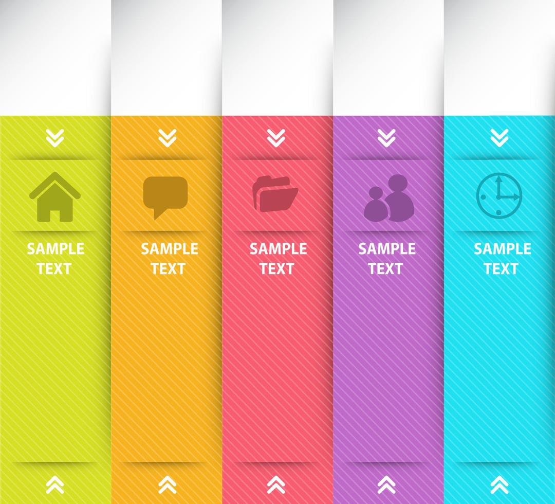 Colorful 5-step Infographic vector