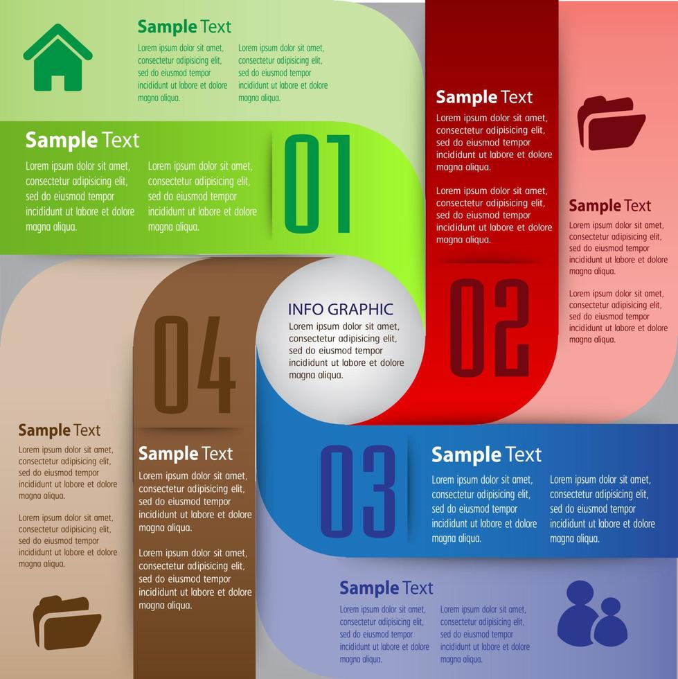 Colorful 4-step Infographic vector