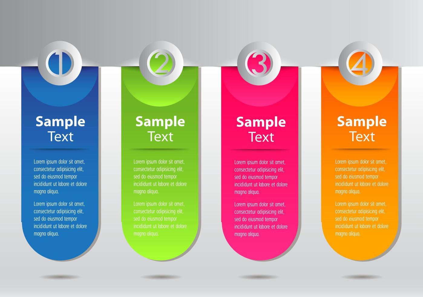 Colorful 4-step Infographic vector