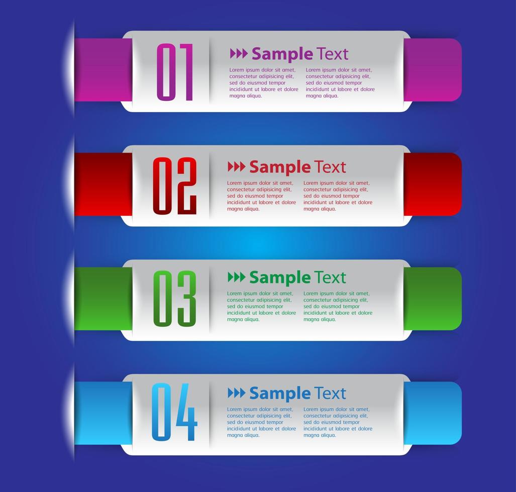 Colorful 4-step Infographic vector