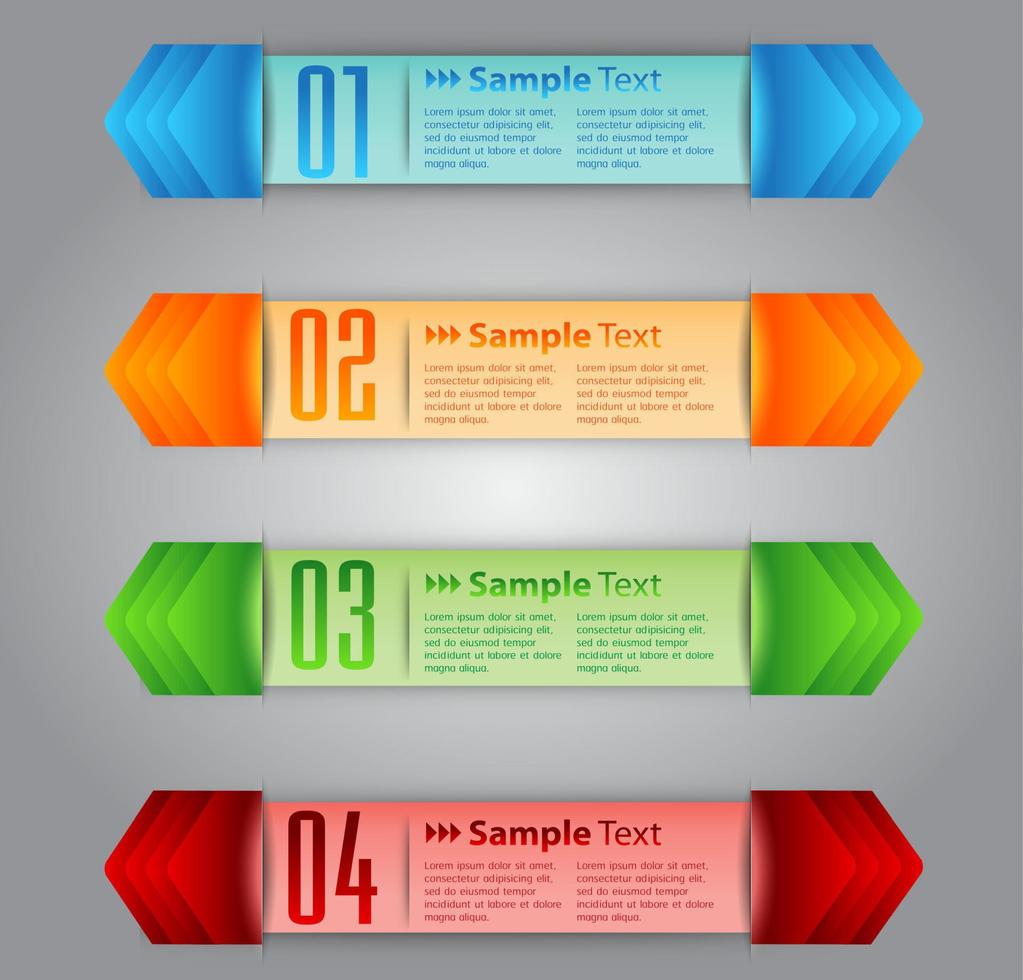 colorida infografía de 4 pasos vector