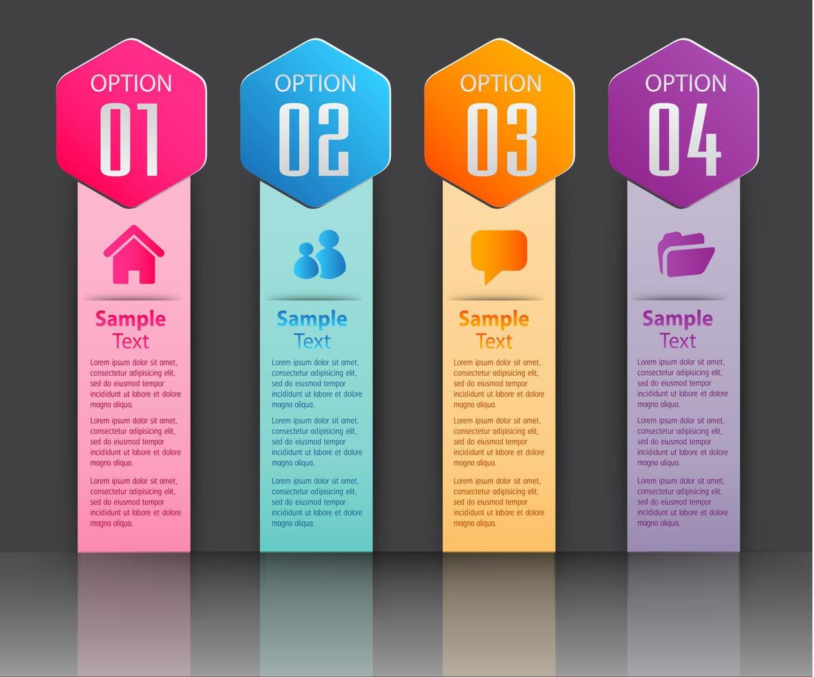 Colorful 4-step Infographic vector