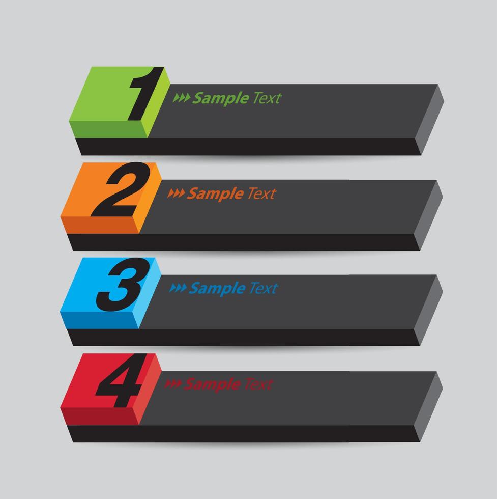 Colorful 4-step Infographic vector