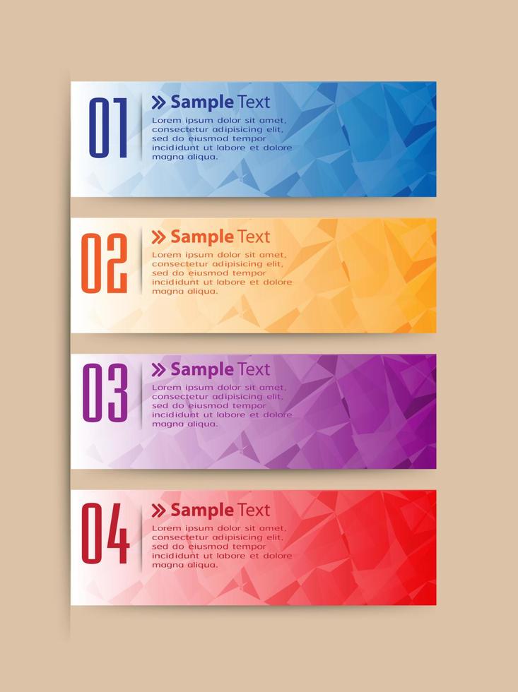 Colorful 4-step Infographic vector