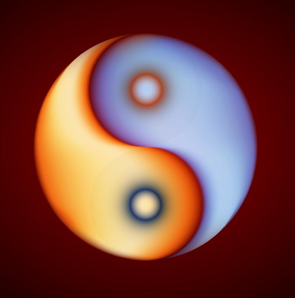 símbolo yin yang para meditación yoga vector