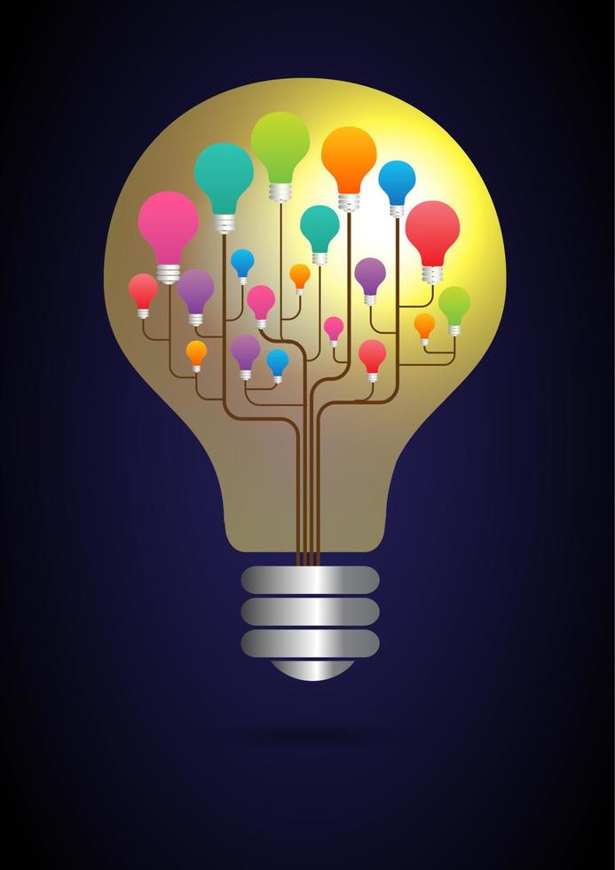 Colorful Light Bulbs vector