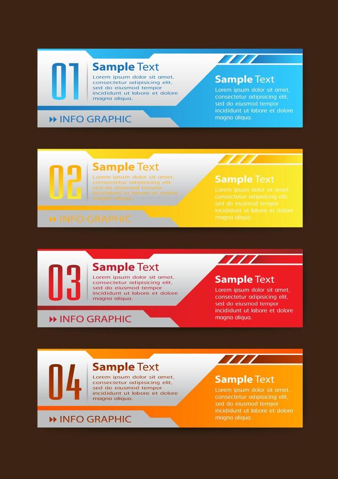 colorida infografía de 4 pasos vector