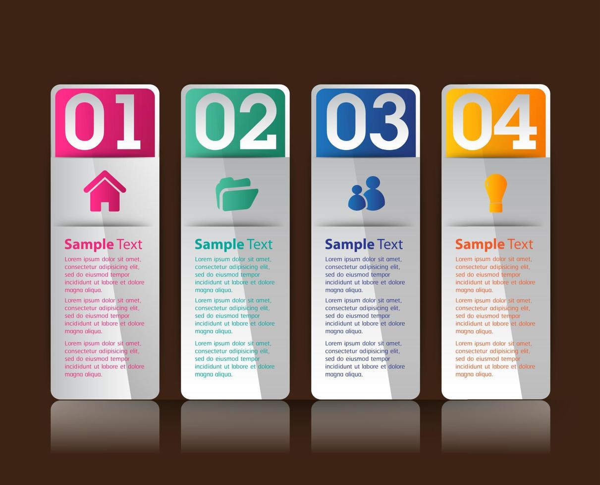 Colorful 4-step Infographic vector