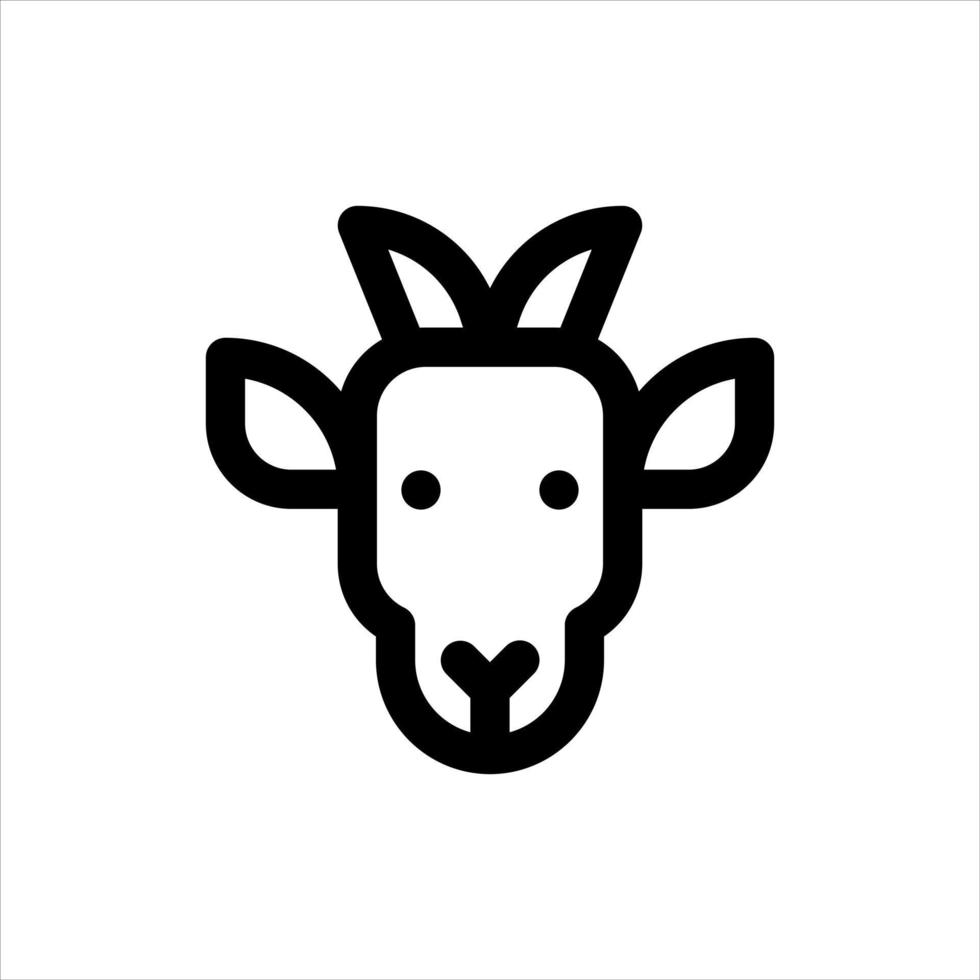 goat line icon vector