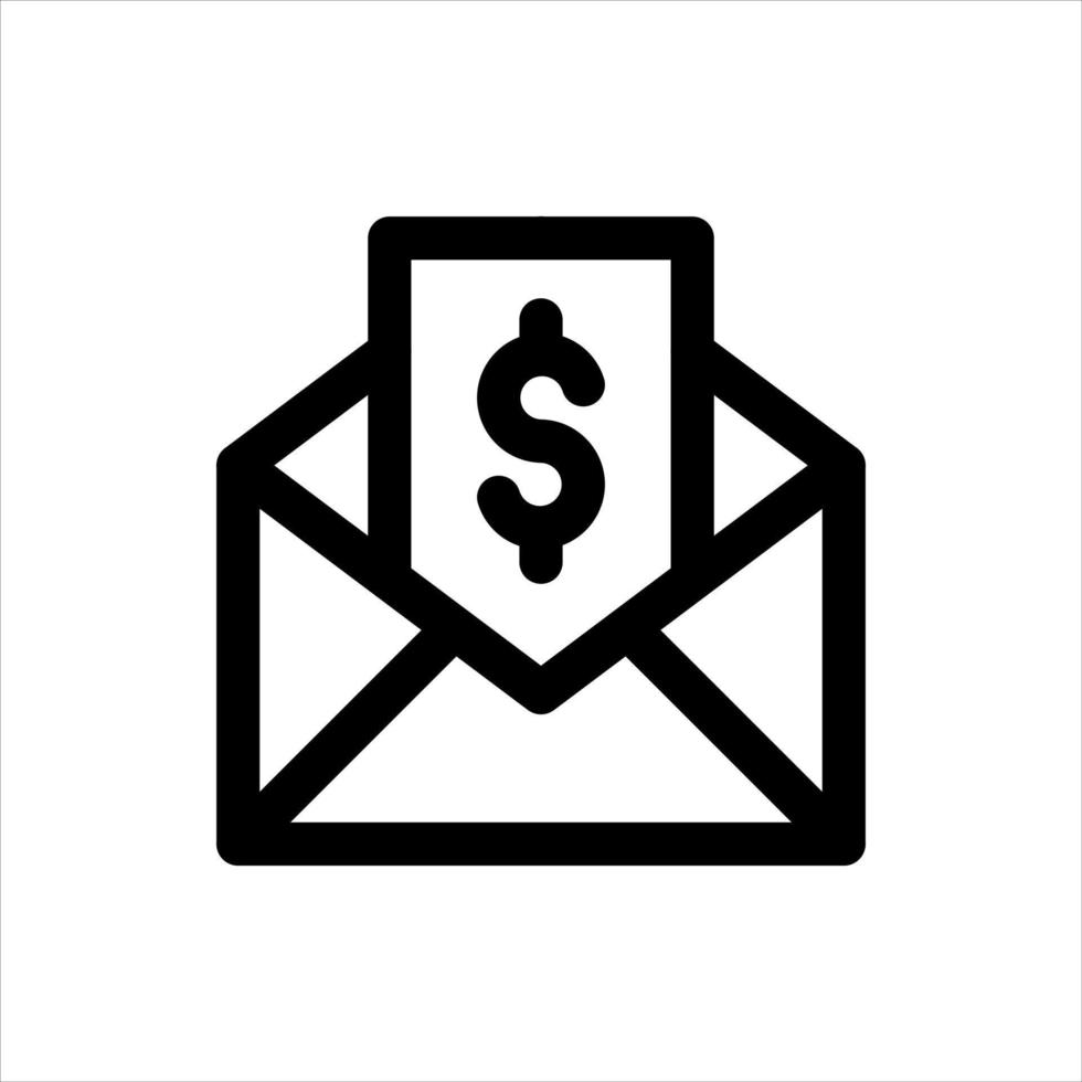 mail line icon vector