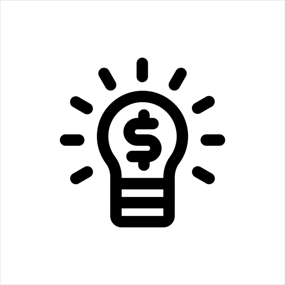 Lightbulb, idea line icon vector