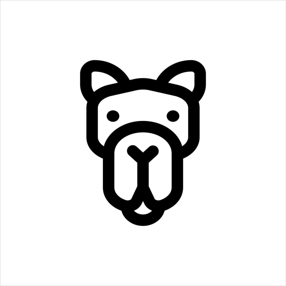 camel line icon vector