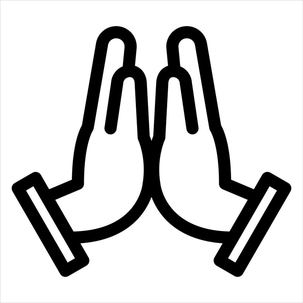Free Pray icon isolated on white background. Pray icon in trendy design style. vector