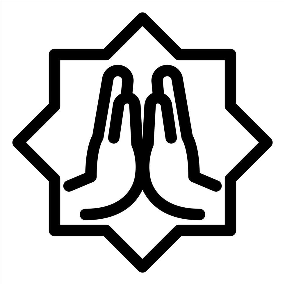 Free Pray icon isolated on white background. Pray icon in trendy design style. vector