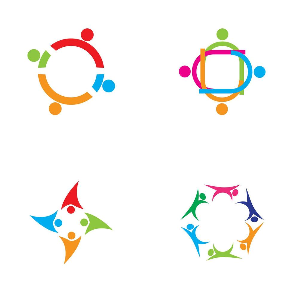 Community, network and social icon design template vector