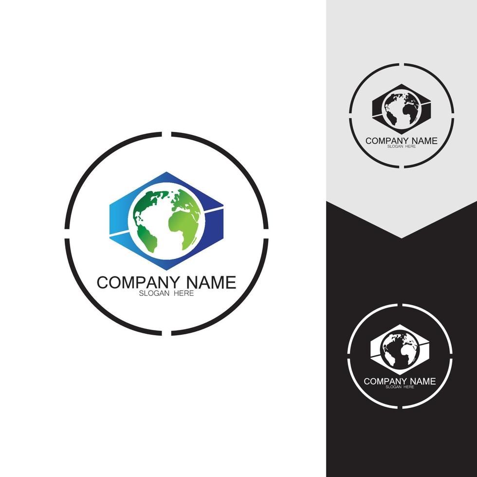 3D digital globe logo design. icon vector illustration. This logo is suitable for global company  world technologies and media and publicity agencies