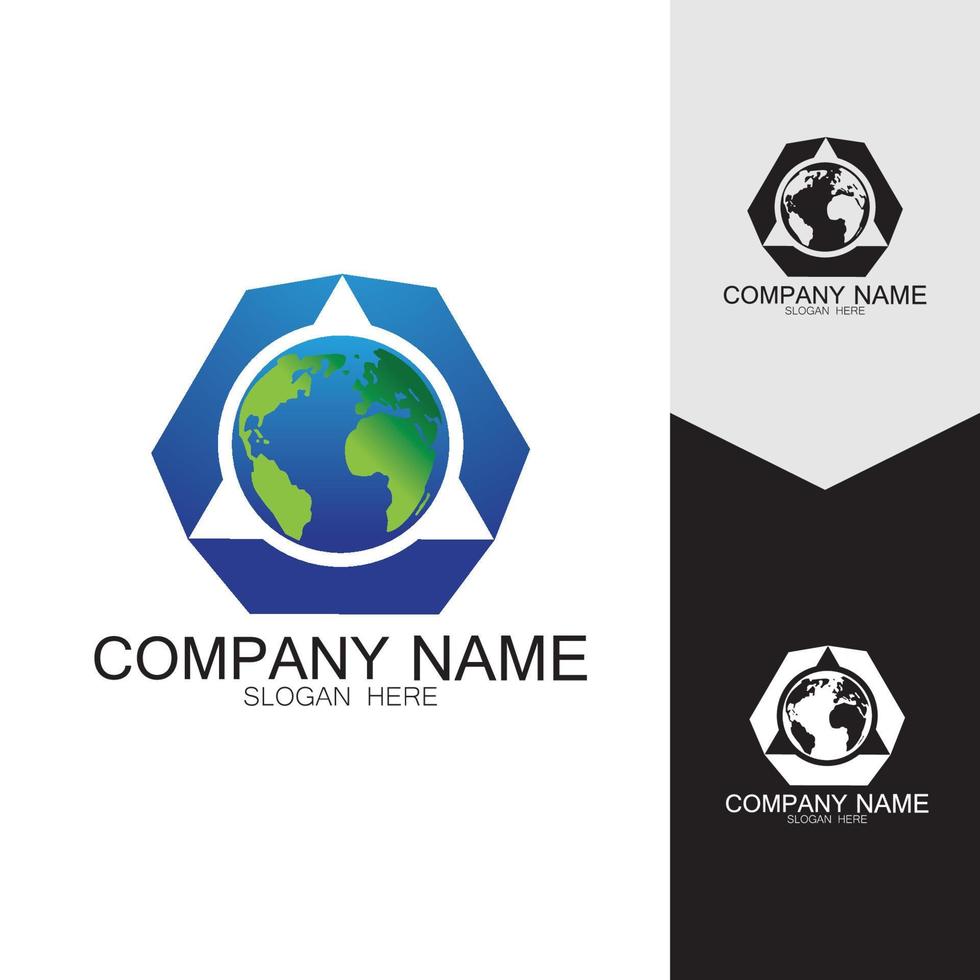 3D digital globe logo design. icon vector illustration. This logo is suitable for global company  world technologies and media and publicity agencies