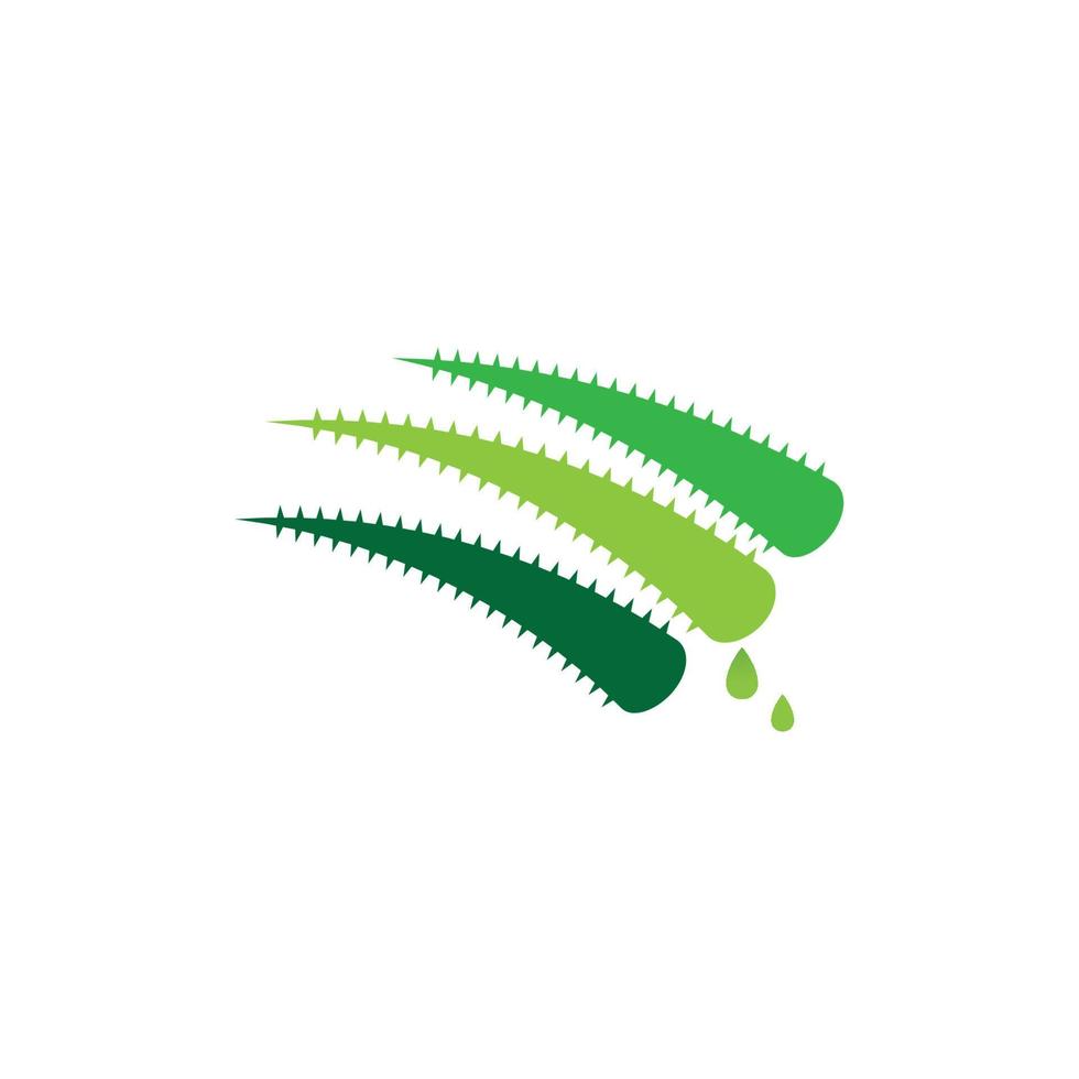 Aloe vera logo vector ilustration template