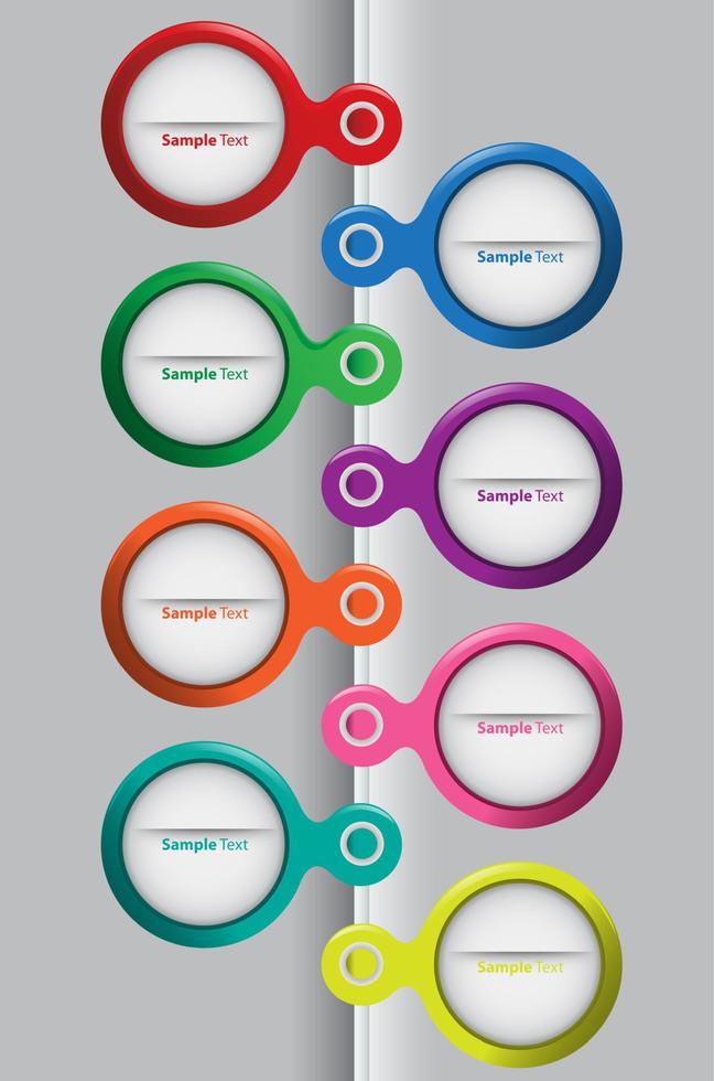 Colorful Modern Infographic vector