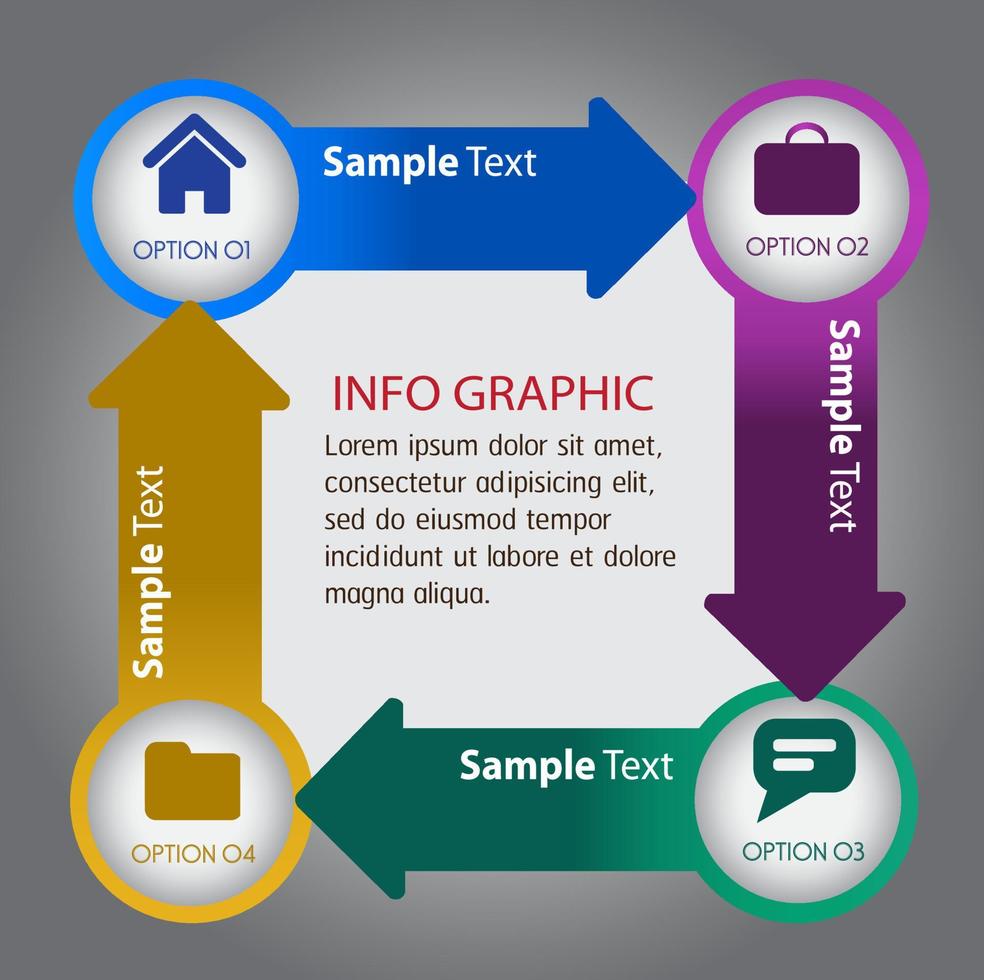 Colorful 4-step Infographic vector